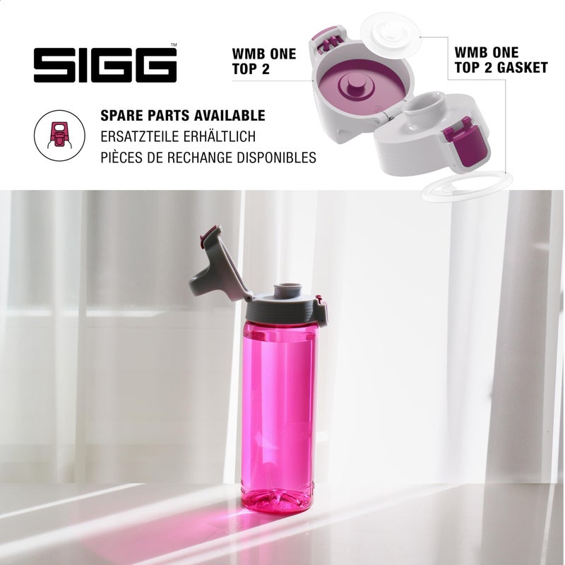 Sigg - Tritan Sports Water Bottle - Total Color Berry - Leakproof - Featherweight and Shatter-Proof Tritan Plastic - Dishwasher Safe - BPA Free - 20 Oz - Image 4